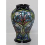 Modern Moorcroft Pottery "Cleopatra" pattern vase of baluster form, designed by Sian Leeper,