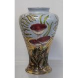 Cobridge stoneware "Autumn's Dawn" pattern vase of baluster form, designed by Debbie Hancock, with