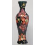 Modern Moorcroft Pottery Connoisseur Collection "Portelet Bay" pattern vase of slender baluster