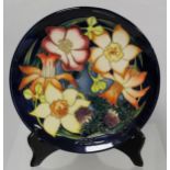 Modern Moorcroft Pottery "Golden Jubilee" pattern limited edition circular plate, designed by Emma