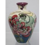 Modern Moorcroft Pottery "Kingsmere Fen" vase of baluster form, designed by Emma Bossons,