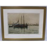 James Macmaster (Scottish 1856-1913). Dutch canal scene. Watercolour. 39cm x 58cm. Signed Nigel