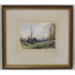 Robert Forrester (Cumbrian 1913-1988). Spring at Penton. Watercolour. 14cm x 19cm. Signed. Inscribed