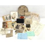 Small collection of ephemera including a Georgian circular "Perpetual Kalender", a.f., 17cm diam.;