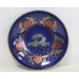 Jonathan Chiswell Jones East Sussex studio pottery plate with central panel of a running hare