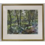 Alistair Brewis (1937-2014). A woodland glade. Watercolour. 39cm x 49.5cm. Signed. Proceeds of