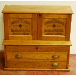 American oak apothecary-style tool cabinet by the Cleveland Twist Drill Co., Cleveland, Ohio, USA (