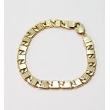 18ct gold bracelet of filed curb pattern, '750', 32g.