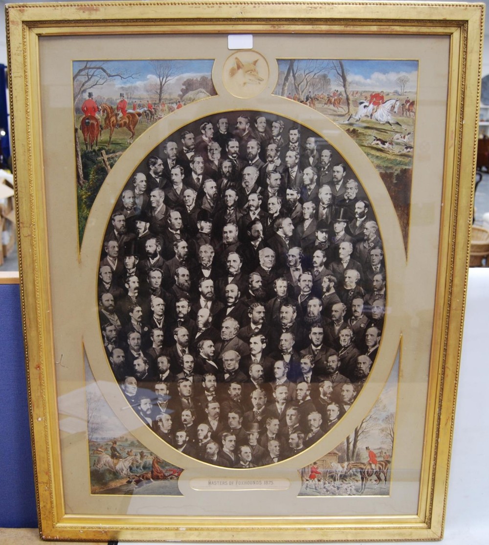 WH Tuck & Co., London 'Masters of Foxhounds 1875' Photogravure, 61.5cm x 48cm, in a gilt frame. - Image 6 of 7