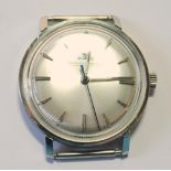 Gent's Jaeger LeCoultre watch, stainless steel, no strap, no. 1081587, 34mm diameter.