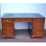 Anglo-Indian teak desk, stamped Harrison, possibly for Harrison & Son, cabinet makers, Burnley,