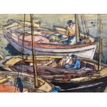 William Ednie Rough (Scottish, 1892 - 1935) Sardiniers and Port Concarneau