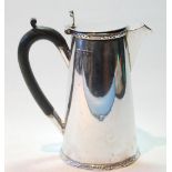 Silver hot water pot of tapering shape, Goldsmiths & Silversmiths Co., 1903, 402g or 12½oz.