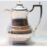 Silver hot water pot by Mappin & Webb, Sheffield 1937, matching the preceding lot, 632g or 20oz.
