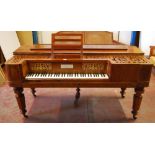 Regency mahogany and rosewood square piano by John Broadwood & Sons of London, on turned legs with