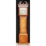 George III oak cased longcase clock by Foden, possibly Foden of Congleton, the 12in brass square