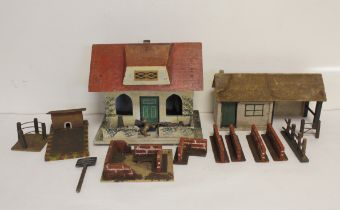 Large quantity of Britains Ltd lead farmyard toys consisting of farmyard animals and labourers. Also