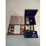 Collector's commemorative coin sets by the Windor Mint. To include Great Britain At War Winston