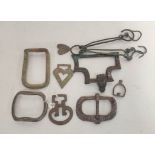 Medieval/Post Medieval. Collection of buckles and strap fittings mostly Medieval & Georgian.