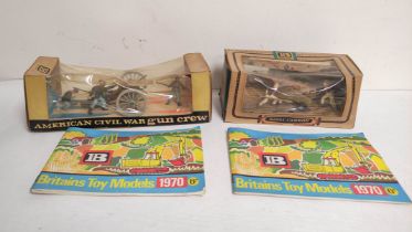 Two vintage boxed Britains Model Toys c1970 to include American Civil War Gun Crew 4465 (Federal