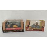 Two boxed vintage 1960s 1:32 scale Britains Ltd motorcyclist figures to include a Triumph