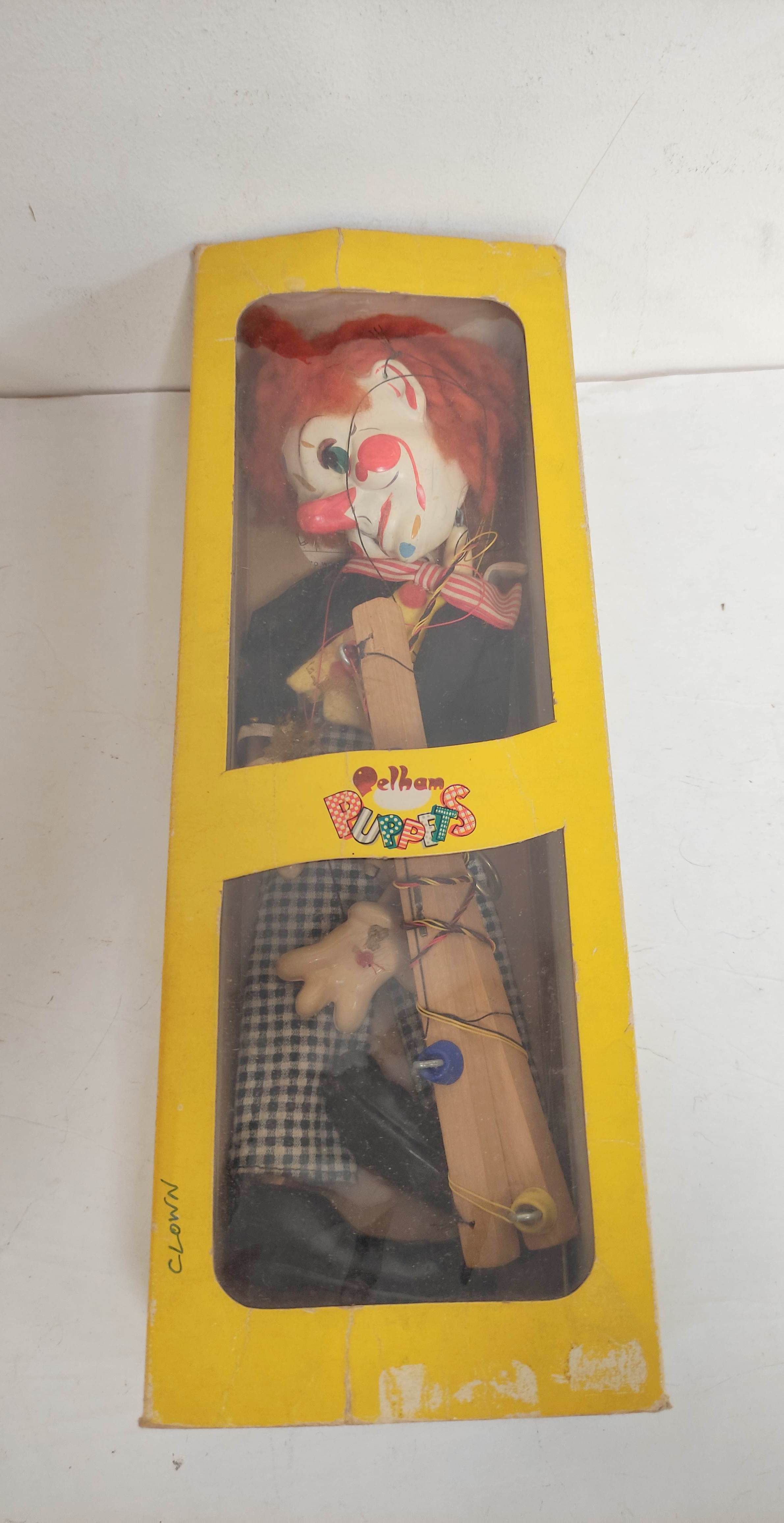 Four vintage Pelham Puppets marionettes to include a late 1960s Bimbo the Clown, Ballet Dancer - Image 2 of 15