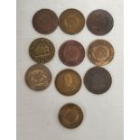 Collection of Masonic Pennies relating to Annandale and Dumfriesshire. (10)