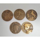 France. Collection of early 20th century bronze medals mostly relating to agriculture. To include