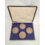 Germany. Early 20th century boxed bronze medal set by Carl Ludwig Seffner (1861-1932). Comprising of