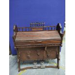 Antique Victorian mahogany pedal organ by H. Powell & Sons of Cirencester. H107cm W97cm