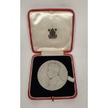 Great Britain. Boxed sterling silver 1937 Coronation Medal by P. Metcalfe in Royal Mint box (matt