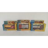 Three vintage boxed Matchbox Kingsize model vehicles to include a Scammell Tipper Truck K-19, Refuse