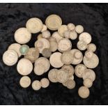 United Kingdom. Quantity of .500 grade silver coins to include Half Crowns, Florins, Sixpences &