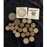 Collection of world coins comprising of copper and silver issues. To include various USA issues