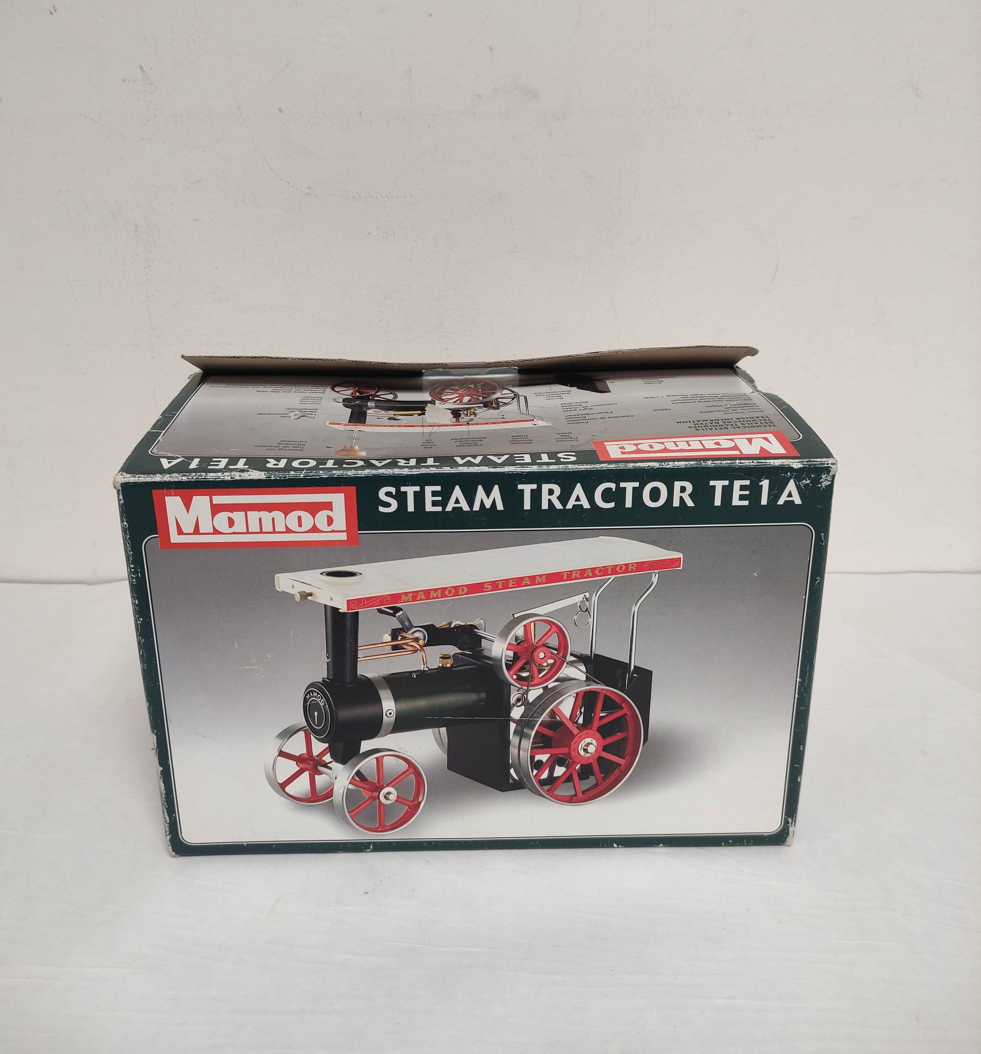 Vintage boxed Mamod Steam Tractor TE1A, complete with paperwork, lubricating oil & twenty solid fuel