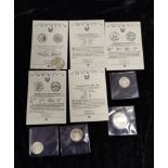 USA. Mixed silver coins to include a .900 grade 1787-1987 Constitutional Dollar, a 1982 George