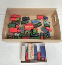 Collection of vintage boxed and loose Tri-ang Minic clockwork vehicles, some pre war, to include a