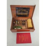 Antique boxed Victorian "The Game of the Race" table top game by F.H Ayres comprising of six painted