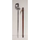 British 1897 pattern infantry officer's sword, the fullered blade with ricasso named for makers