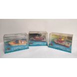 Three boxed 1960s battery operated Boaterific model boats by Ideal Toy Corp.  To include "Atlas"