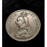 Great Britain. 1889 Victoria double florin jubilee head. Mintage 1,185,000 VF+