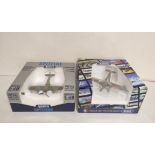 Two 1:48 scale Franklin Mint Armour Collection boxed diecast airplanes. To include a Spitfire Mk5 (