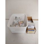 Box containing a collection of early and scarce British & world postage stamps bagged and sorted