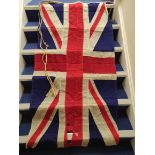 United Kingdom. Union Jack ensign flag of canvas construction. 85x182cm