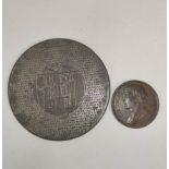 Great Britain. Two 18th/19th century commemorative medals to include a large lead medal by Edward