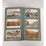 Antique postcard album containing over 450 postcards mostly early 20th century and of British, local