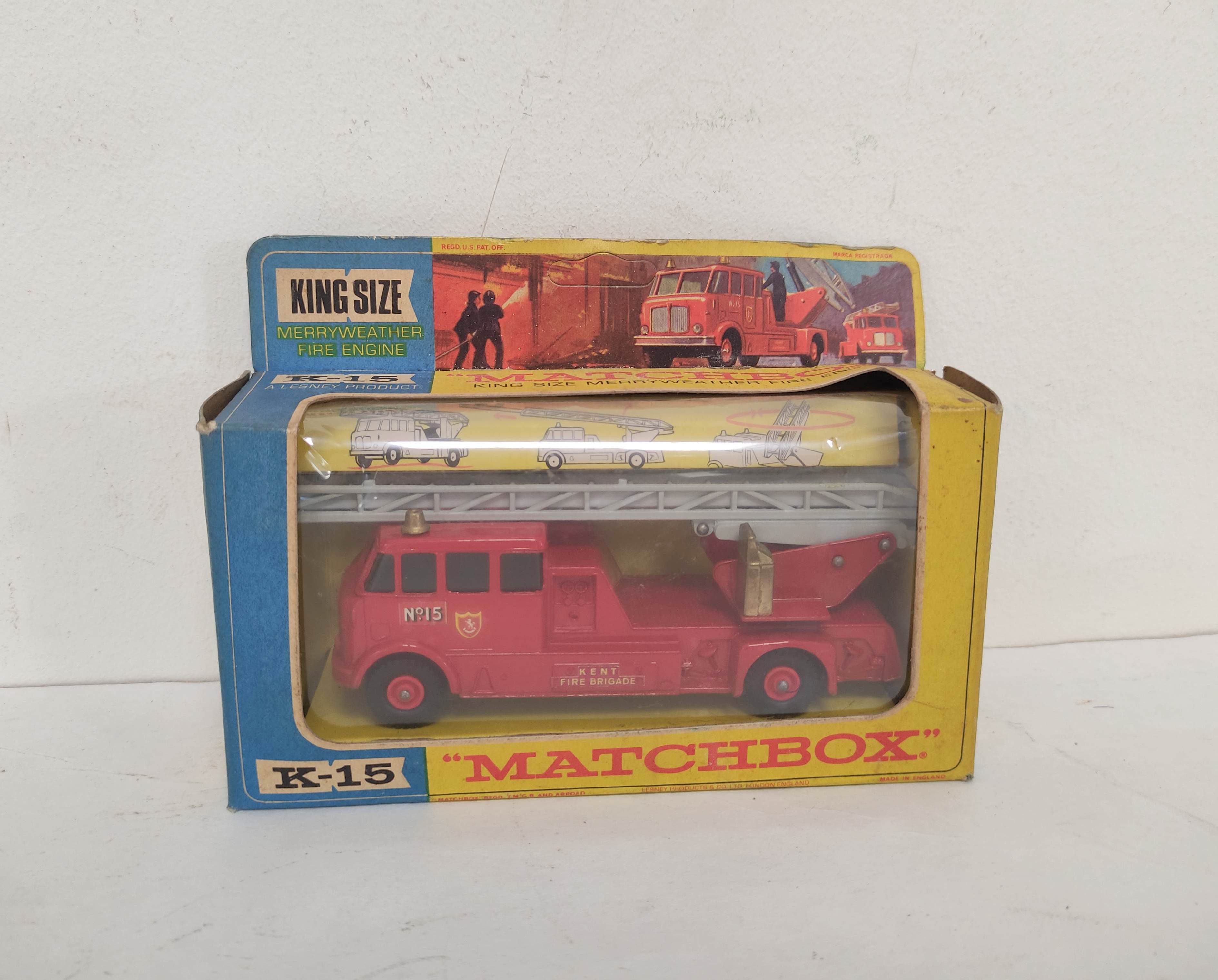 Three vintage boxed Matchbox Kingsize model vehicles to include a Scammell Mobile Crane K-12, Racing - Image 5 of 6