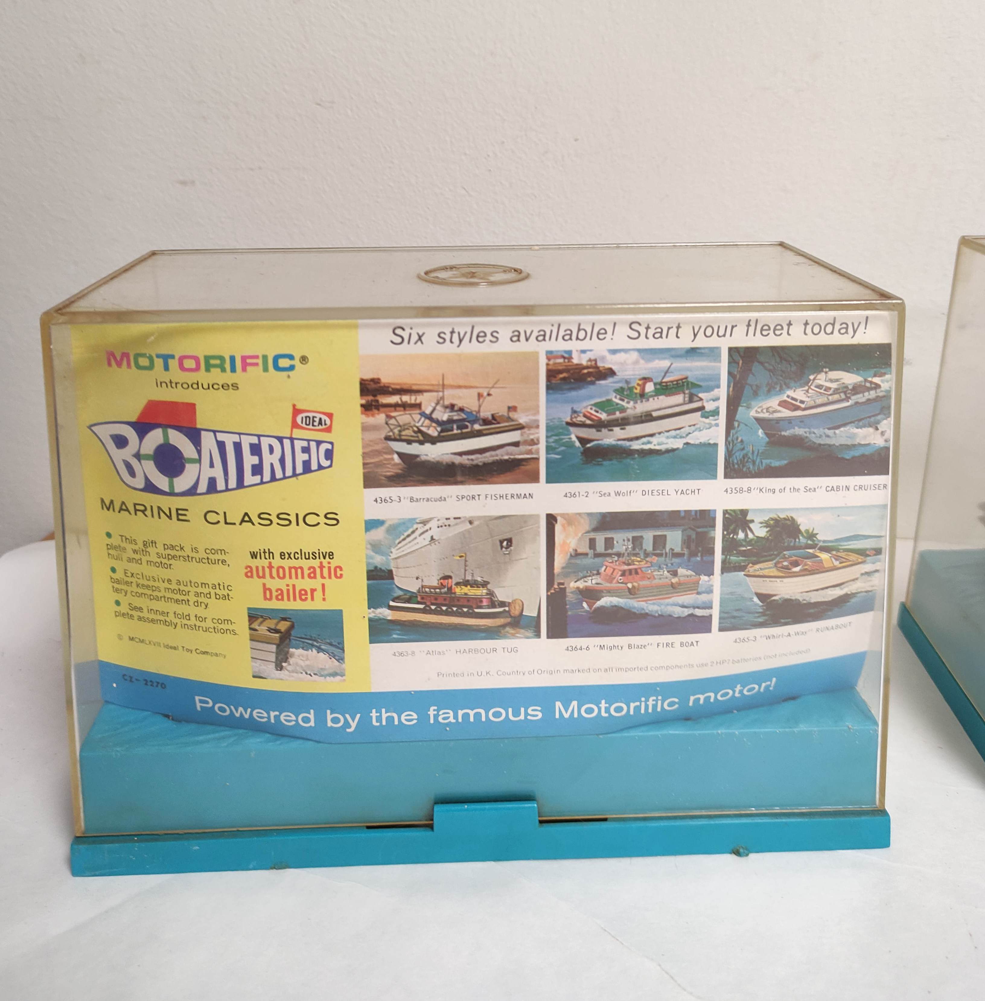 Three boxed 1960s battery operated Boaterific model boats by Ideal Toy Corp.  To include "Atlas" - Image 5 of 6