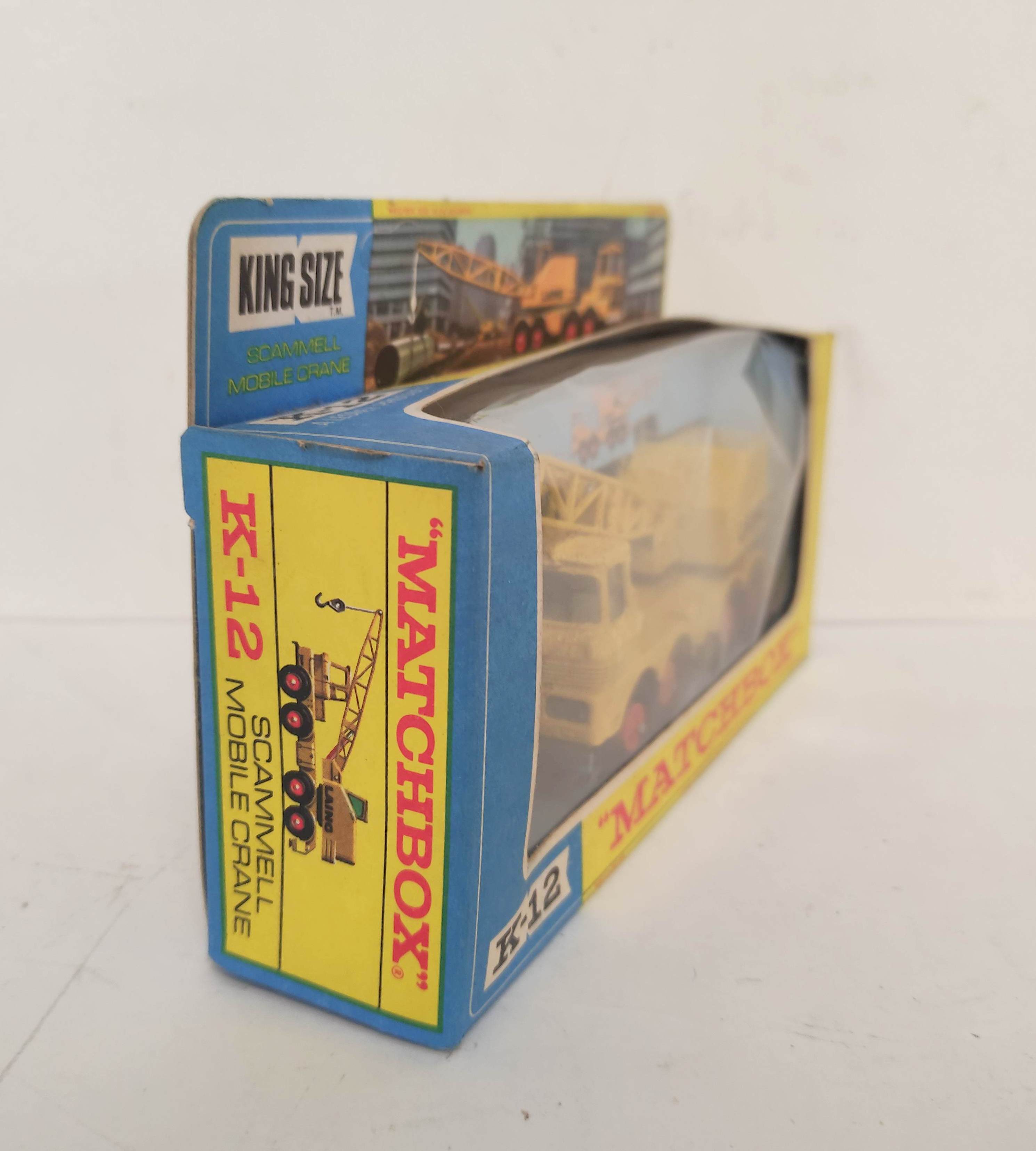 Three vintage boxed Matchbox Kingsize model vehicles to include a Scammell Mobile Crane K-12, Racing - Image 3 of 6