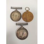 WW1- Three medals to include a Victory & War medal awarded to Dvr W. Wilcox R.E 506499 & a war medal